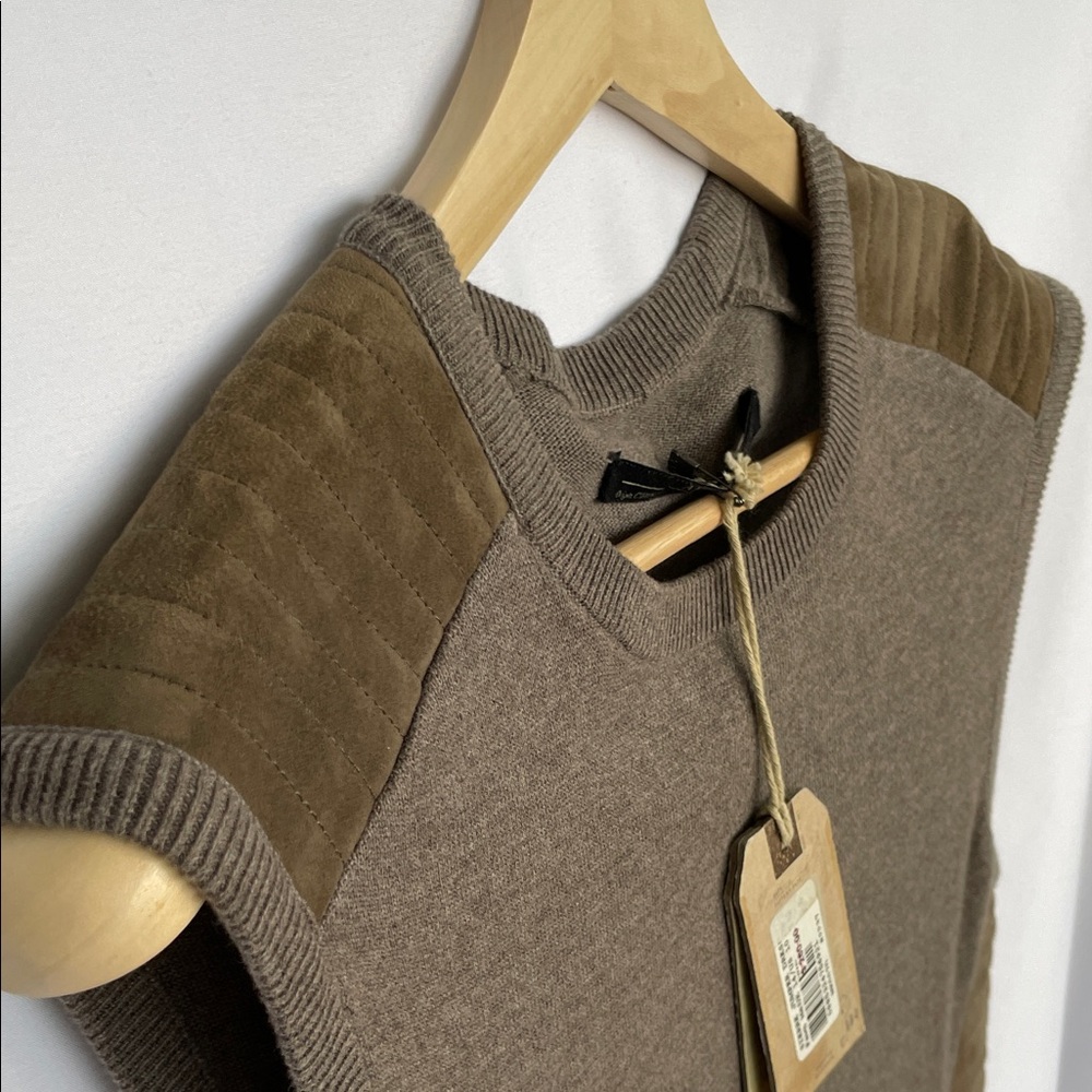 All Saints Taupe Knit and Suede Dress/Tunic Size 10